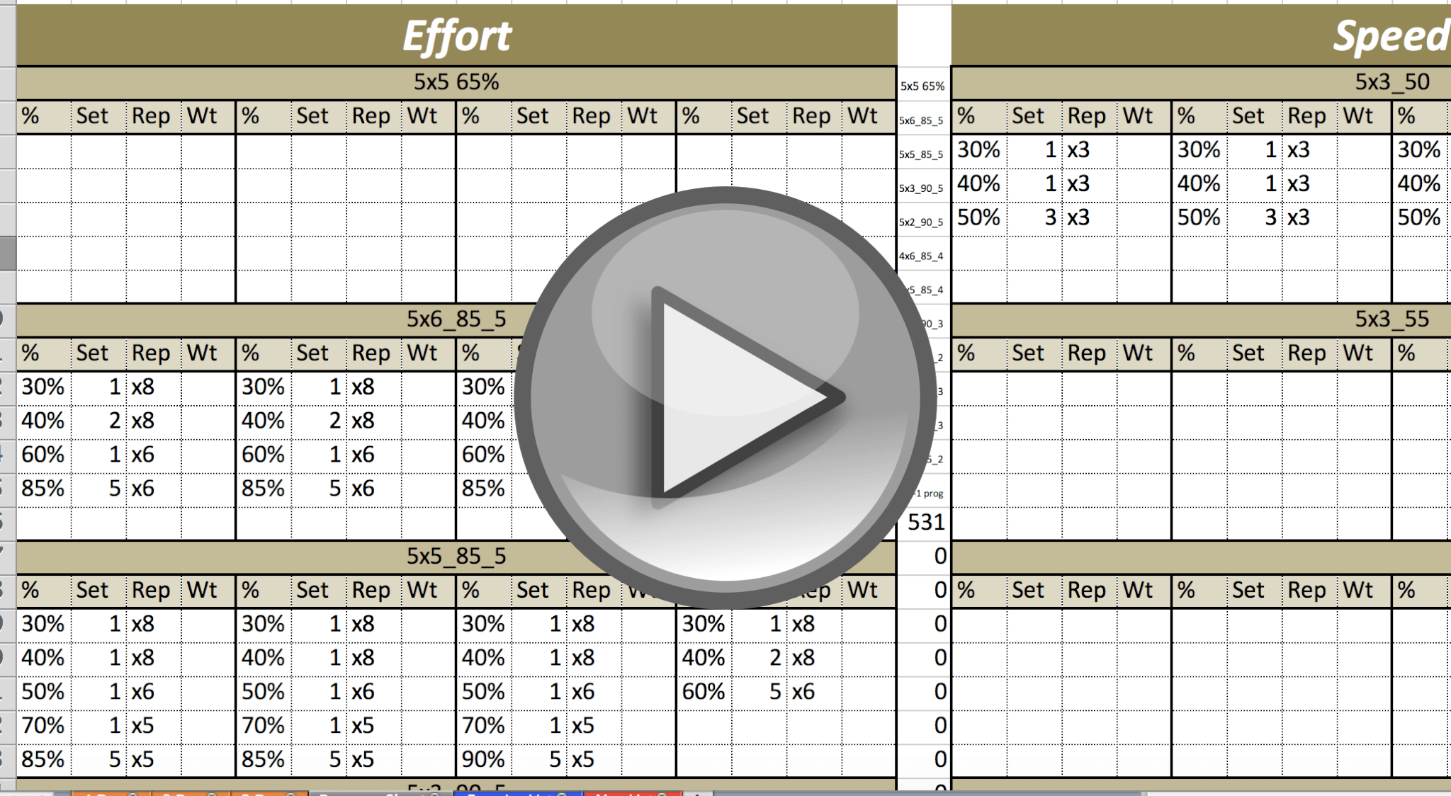goldprogramsheetplay Excel Training Designs
