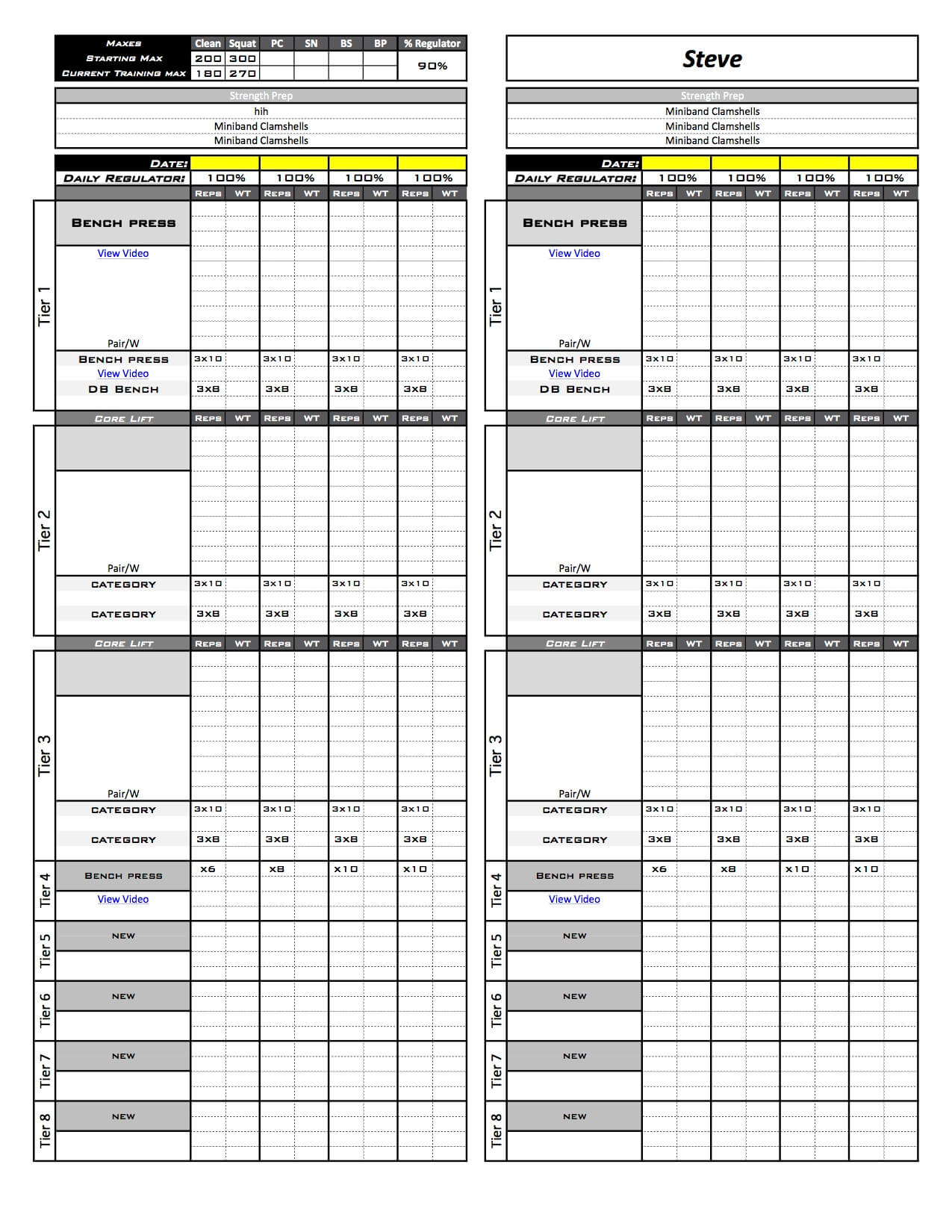 Online Training Template Excel