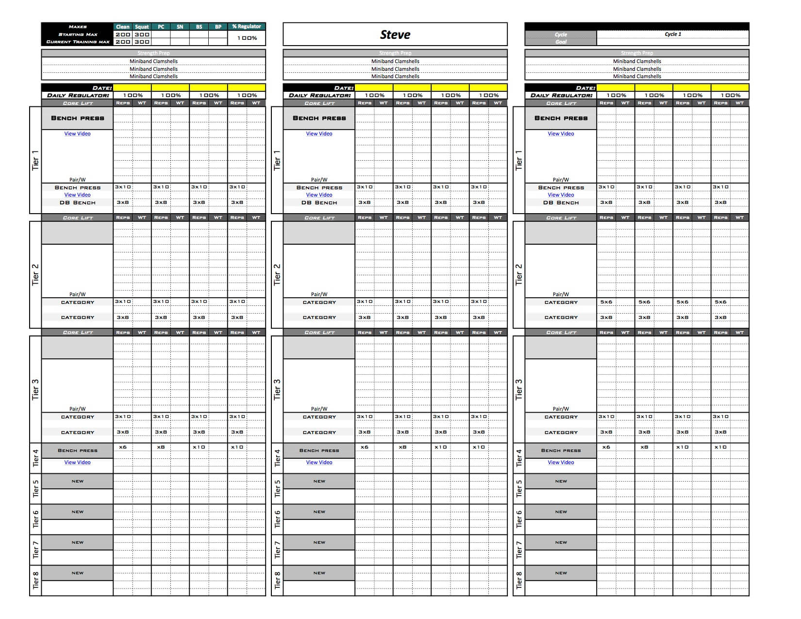 Online Training Template Excel